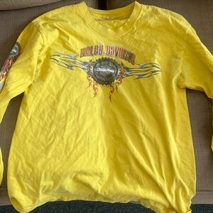 Yellow Harley Davidson long sleeve